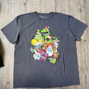 Christmas Shirt  Reptar Ren‎ and Stimpy Hey Arnold Tee Size XL Nickelodeon 2021